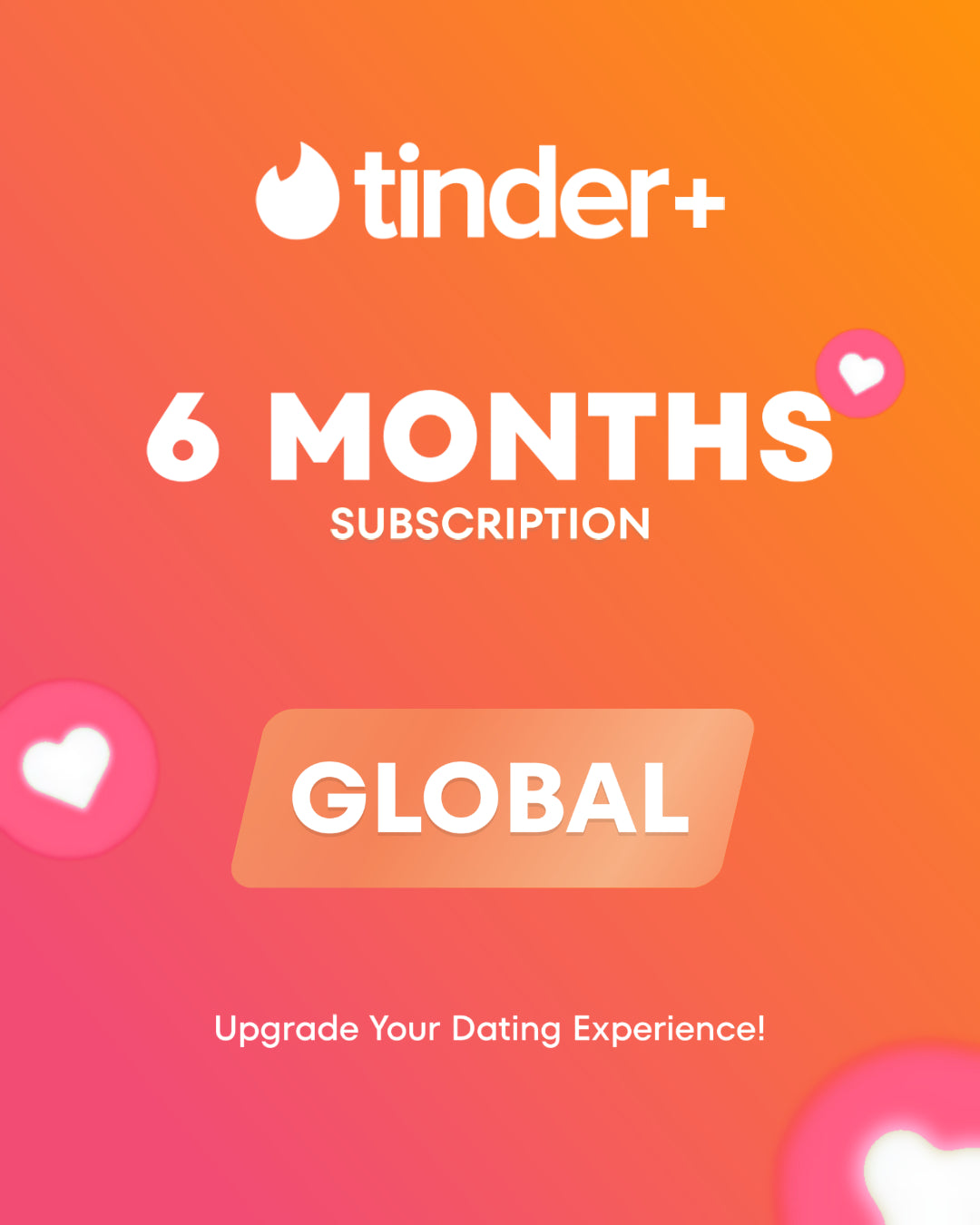 Tinder Plus 6 Months (India) - Digital Key